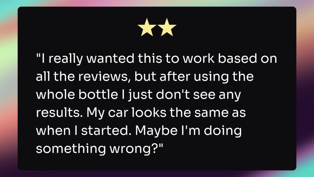 An example of a customer review.