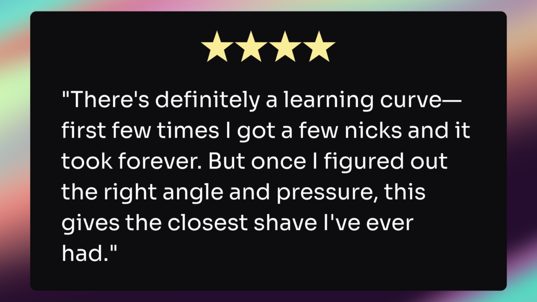 An example of a customer review.