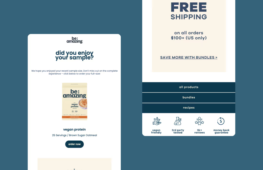An example of a sample upsell email.