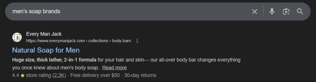An example of Google Seller Ratings on text ads.